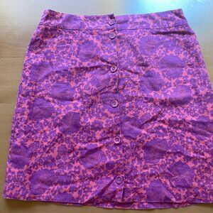 Boden floral linen skirt, sz 10L US/14L UK